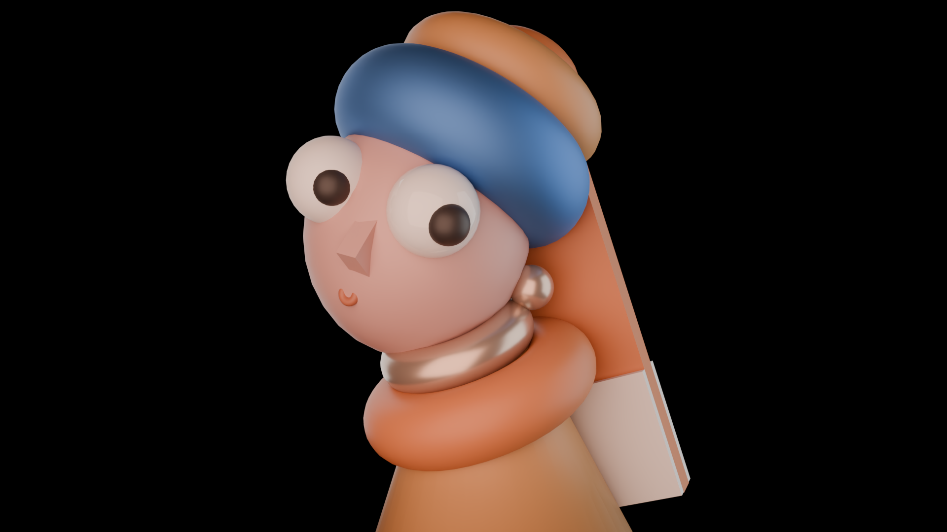 珍珠耳环 Blender 建模作品